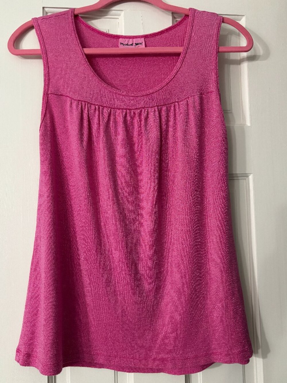 Michael Stars Scoop Neck Tank Top - Hot Pink - One size fits all